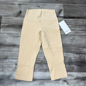 Lululemon Athletic Align High Rise Crop Yoga Pants NWT Prosecco Women’s Size 6